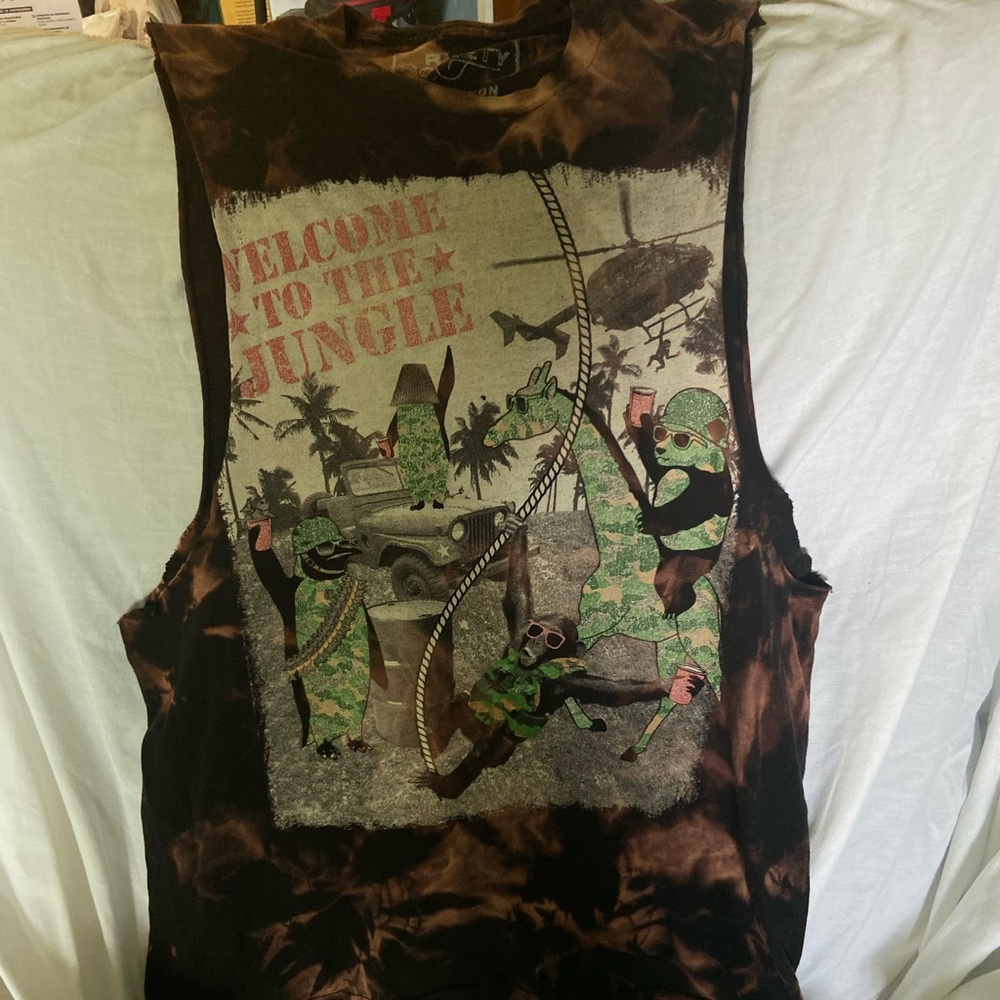Welcome To The Jungle Acid-Wash Tee
